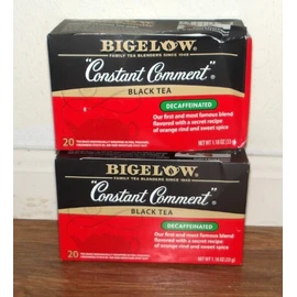 Bigelow Two Packs Of 20 Each Constant Comment Decaffeinated Black Tea