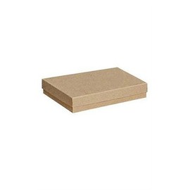 Jewelry Box Kraft Cotton Filled 5.25 x 3.75 x 0.875 Inches - Case of 100