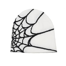 Y2k Beanie Spider Beanie Hats MEA Culpa Knitted Hat Streetwear Headwear Winter Wool Acrylic Knit Skull Cap for Men Women