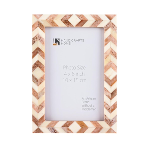 Handicrafts Home Chevron Pattern Inspired Picture Frames 4"x6" Chic Boho