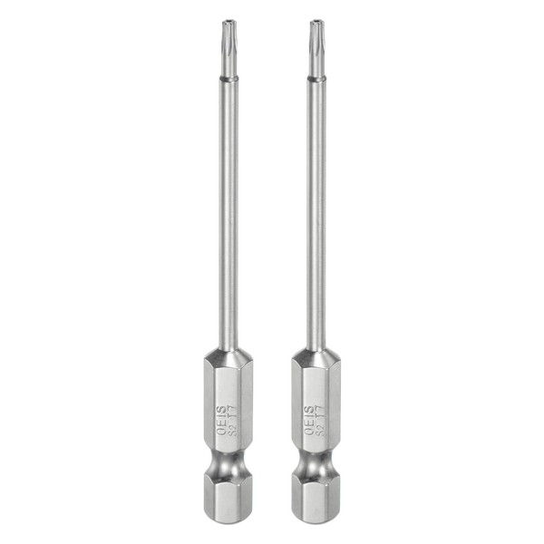 QUARKZMAN Pack of 2 T7 Security Torx Bit 1/4 Inch