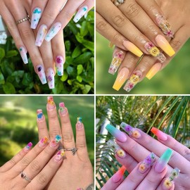 Flores Para Uñas Naturaleza Muerta Uñas Dijes Para Uña 2caja Color Mezcla