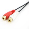 PASOW 2 Pack 3.5mm Stereo Female to 2RCA Female RCA