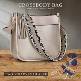 4053 Women's Elegant Crossbody Bag For Women Leather Hobo Handbag Wallet Set With 2count Adjustable Guitar Leopard Strap hkclufbag crossbody purses 2025:_Light Gold