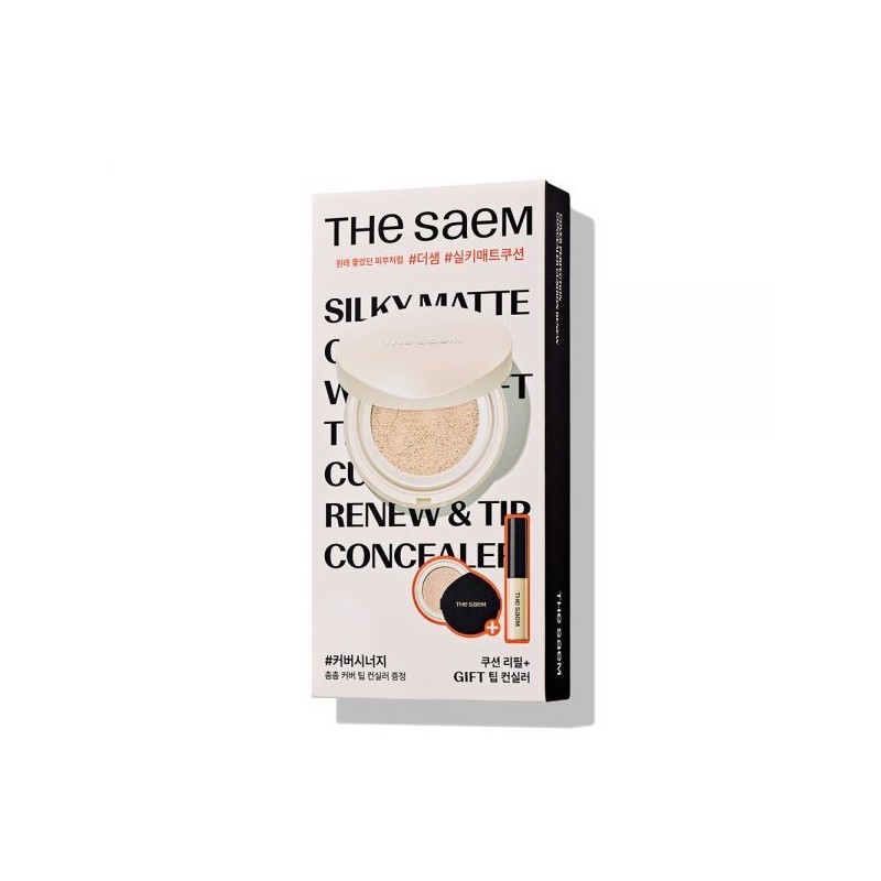The Saem Cover Perfection Concealer Cushion Renew + Tip Concealer