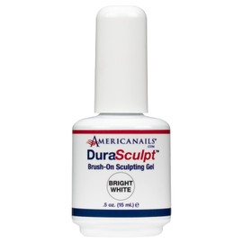 Americanails DuraSculpt Brush-On Sculpting Gel – Builder In A Bottle, Soak-Off Sculpting Gel For Nail Extensions, Self-Leveling Builder Gel For Nails, 30 Second Cure Under LED Lamp - Bright White