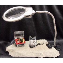 Unbranded 3 Stamp Postcard Magnifier Inspection Kit Microscope LED Lamp Magnifying Lens