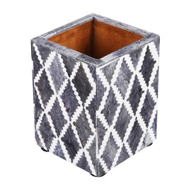 Handicrafts Home Pen Holders Organizers - Pencil Holders and Organizers for Desk - Diamond Slate White