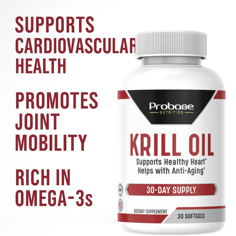 Probase Nutrition Krill Oil 30 Softgels 30-Day Supply