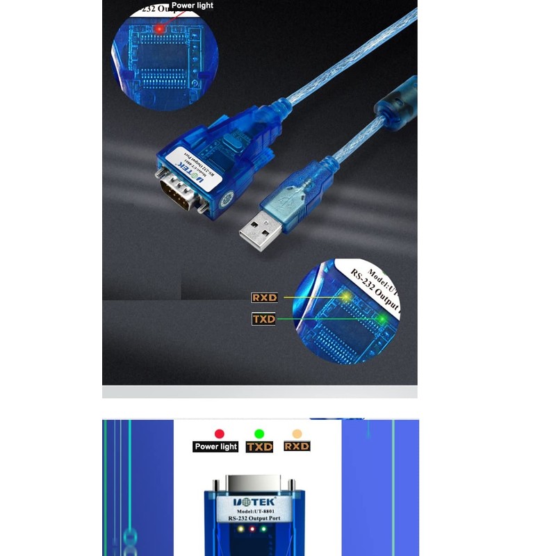 UTEK UT-8801 Convertidor USB a RS-232 de 1,5 m de