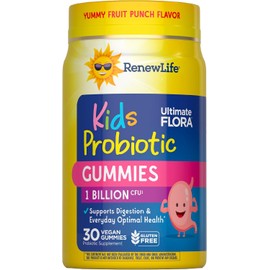Renewlife Ultimate Flora Kids Gomitas Probióticas 30 Gomitas Sabor Frambuesa
