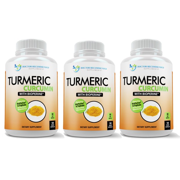 Turmeric Curcumin Supplement - 2250mg/d - Veggie Caps - 95%