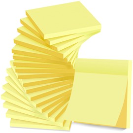 (18 Pack) Sticky Notes 3x3 in Yellow, Strong Adhesive, Clean Removal, Recyclable, Self-Stick Pads, Easy to Post for Home, Office, Notebook