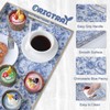 ORIGTRAY Serving Tray with Handles, Rectangular Plastic Tray 15.75x11.81 Inch,
