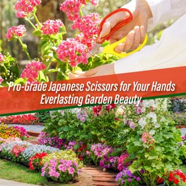 SUIZAN Japanese Trimming Scissors 6” Professional Garden Plant Flower Shears for Gardening Tools