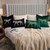 vctops Soft Velvet Embroidery Square Decorative Throw Pillow Covers Leopard