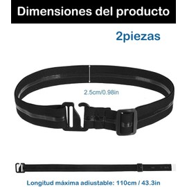 Cinturón para Camisa, Tirantes para Hombre, Sujeción de Camisa para Uniformes y Oficina, Diseño con Banda de Silicona Antideslizante, 2 Piezas, JIAQCN, SUSPENDER, Silicona, Unisex Adulto, 2 Unidades,