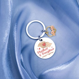 Special Mother’s Day Gifts for Women Unique Mom Gifts from Daughter “Mother & Daughter Linked Together” Keychains Mothers Day Birthday Christmas Thanksgiving Appreciation Presents Jewels