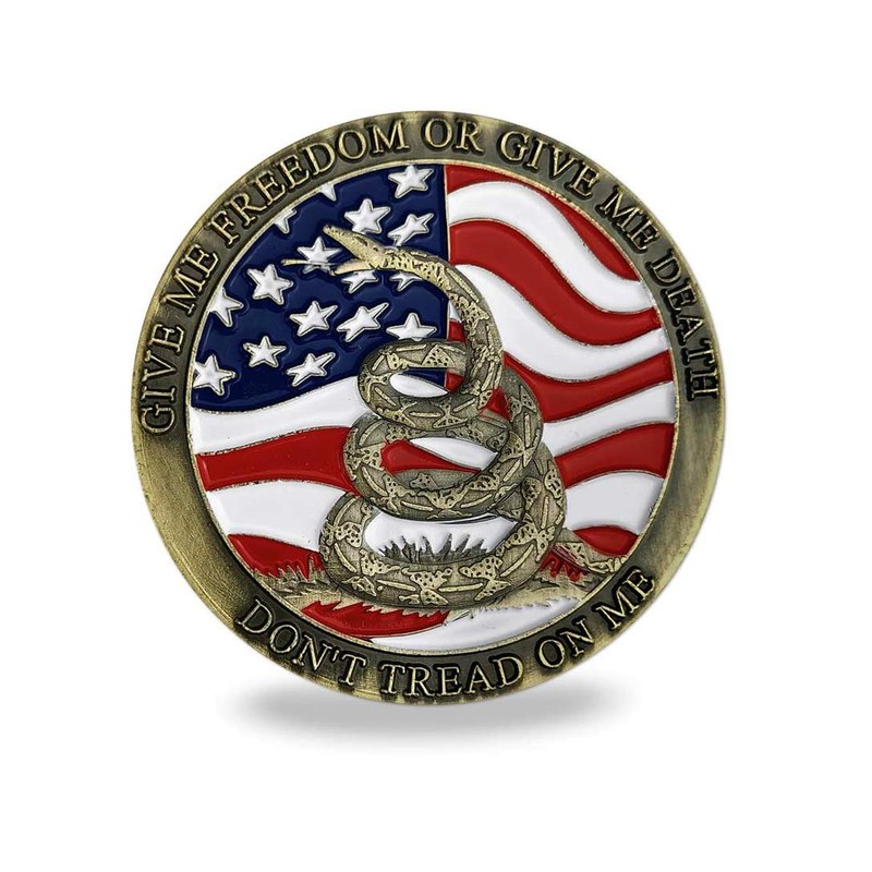 US Liberty Bell Coin Don't Tread on Me Challenge Coin