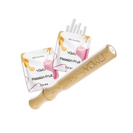 Wooden Aroma Inhaler with Essential Oil Flavored Cores - Scent: Ashwood - Passion Fruit