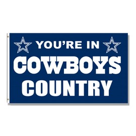 Arbinger Dallas Flag You're in Cowboys Country Banner 3x5 Feet with Two Metal Grommets for Garage Man Cave Wall Decoration Durable 150D Polyester Man Cave Decor