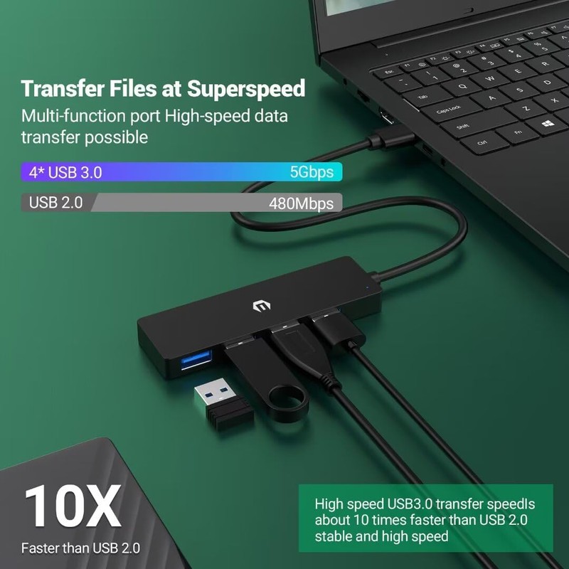 OOTDAY USB C Multiport, 4-in-1 USB C Hub LAN with