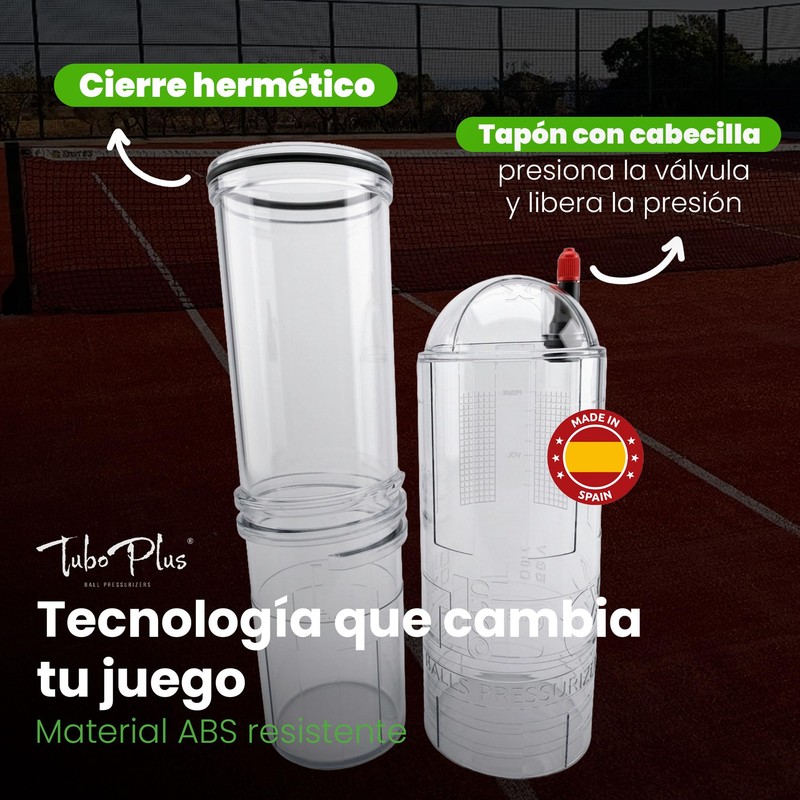 TUBOPLUS Paddle and Tennis Ball Pressurizer X4 Crystal with Pump
