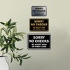 Classic Framed Sorry No Checks We Accept Cash or Credit