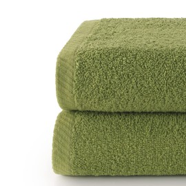 Top Towel - Plus - Large bath towels - Bath towels - 2 face towels or bidet - 30x50cm - 100% cotton - Lime