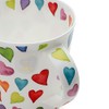 Dunoon, "Bone China"-Porzellan-Tasse, "Herz"-Design, Rauchquarz