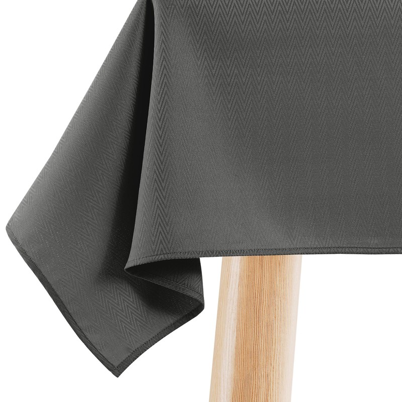 Filumi Tablecloth 140 x 220 cm Grey Washable for Indoor
