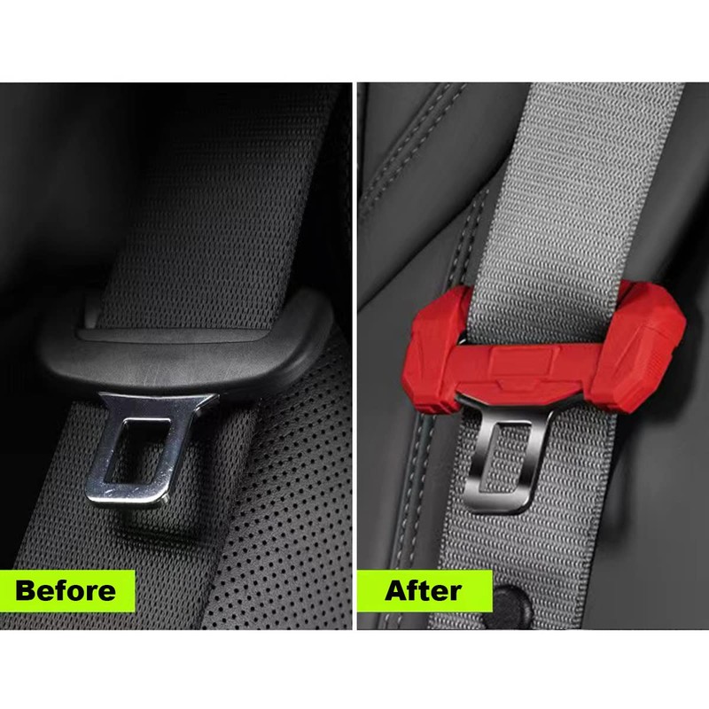 WENDISH Car Universal Seat Belt Clips Cover,Seat Belt Buckle Protector