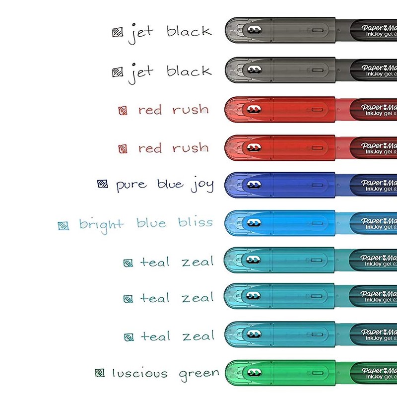10 x Papermate InkJoy Capped Gel Ink Pens, 0.7mm Medium