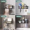 Veken Shower Caddy 6-Pack, Advanced Rustproof Design, No Drilling Adhesive