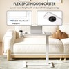 FLEXISPOT H7 Adjustable Overbed Bedside Table with Wheels Pneumatic Mobile