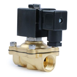 U.S. Solid Solenoid Valve Brass Solenoid Valve G 1/2 Inch 24 V DC Normal Closed NC 0-10 Bar Electric Water Valve for Water Air Diesel Kerosene Petrol