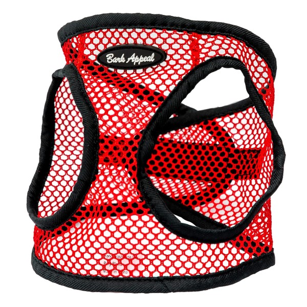 Bark Appeal Red Netted Step-in Dog Harness for Small-Medium Pets