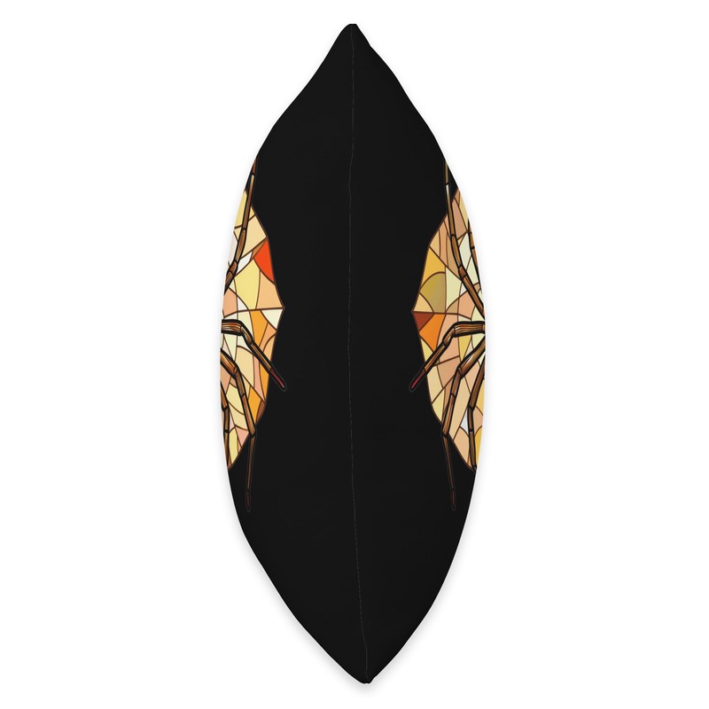 Brown Recluse Spider Stained Glass Throw Pillow