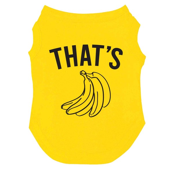That's Bananas Dog Tee Shirt Sizes for Puppies, Toys, and