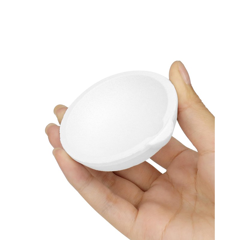 QWORK Ceramic Crucible Bowl, 4 Pcs Quartz Melting Dishes Pot