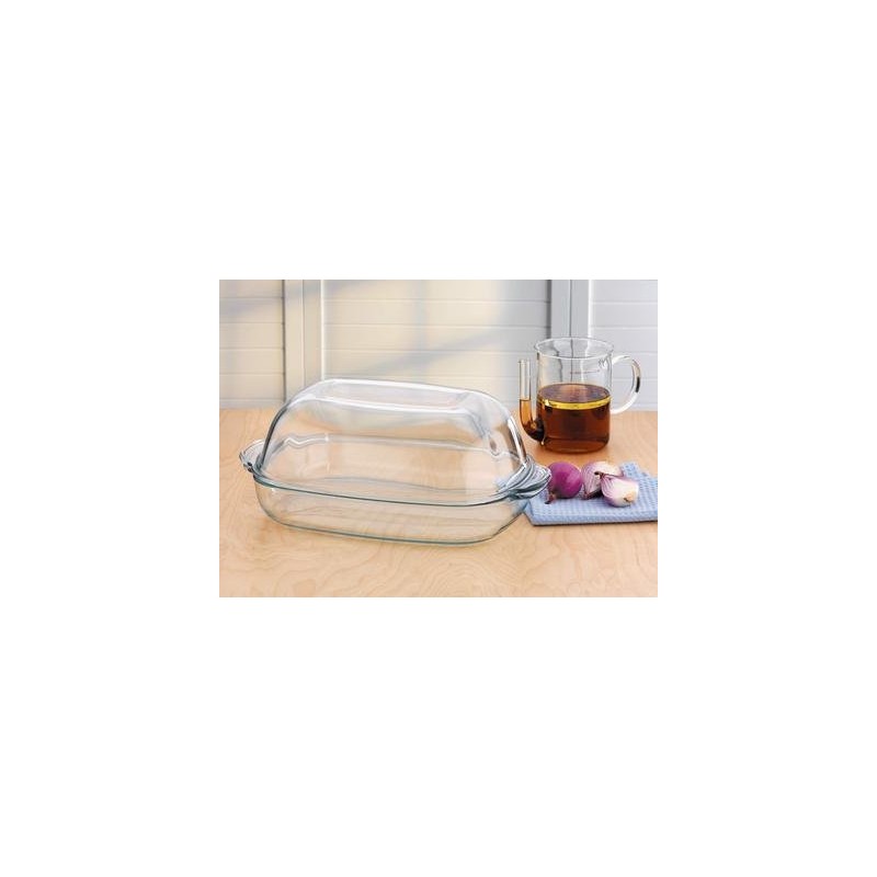 Glass Chicken Roaster With Lid