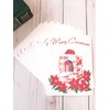 Mail Carrier Christmas Thank You Postcards 25 pack Brick Mailbox
