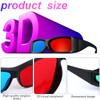 3 Pieces Red Blue 3D Glasses 3D Movie Game Glasses