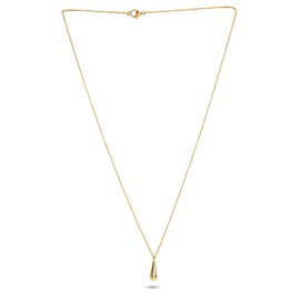 PALMONAS Womens Thin Drop Necklace- 18K Gold Plated - Onesize - Gold