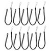 10pcs Neck Lanyard Black Polyester Badge Holder for Students Staff