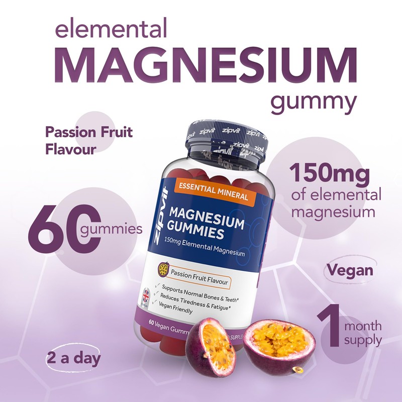 Magnesium Citrate Gummy, 150mg Elemental Magnesium, Supports Bones and Teeth,