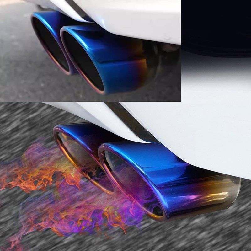 2PCS Dual Exhaust Tips, 2.5 Inch Inlet 3.5 Inch Outlet