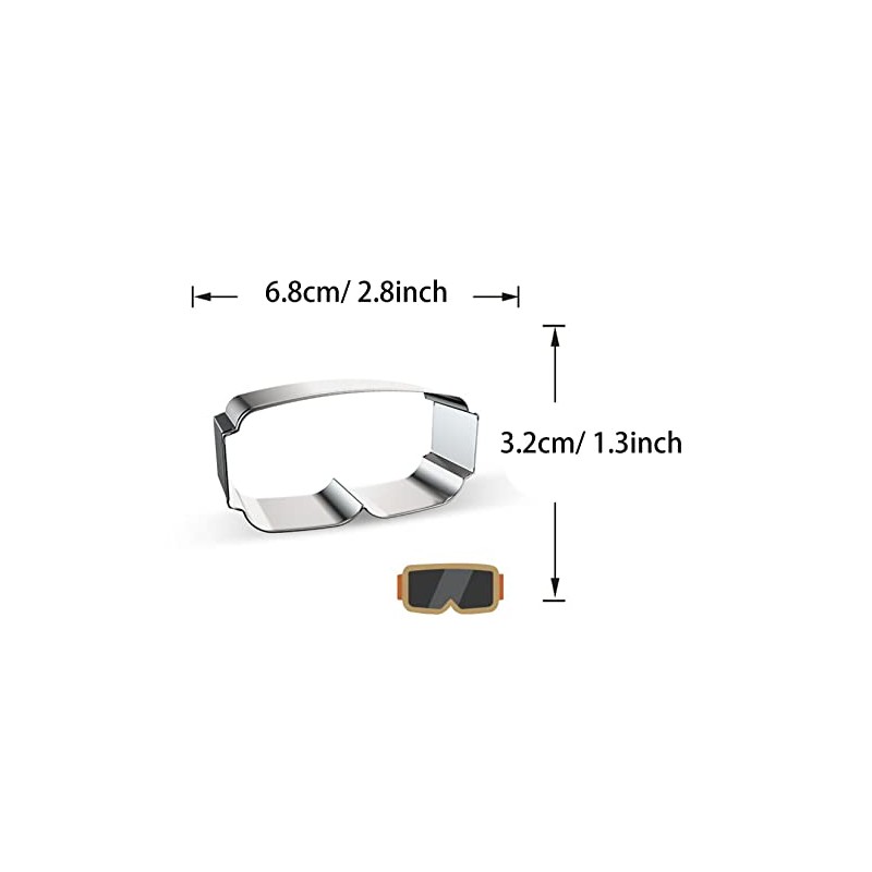WJSYSHOP Military Tactical Goggles Glasses Shape Cookie Cutter