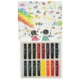 Kokuyo KE-AC28 Transparent Crayons, 16 Colors