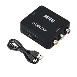 1080p HDMI to RCA AV CVBS 3RCA L/R HD Video Composite Converter Adapter Box Black